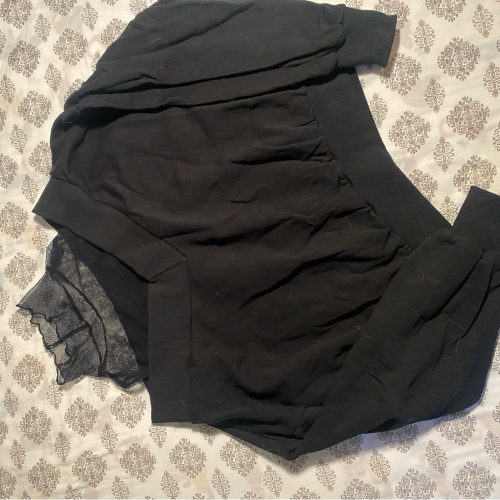 Brick Lane Black Off Shoulder Sweater